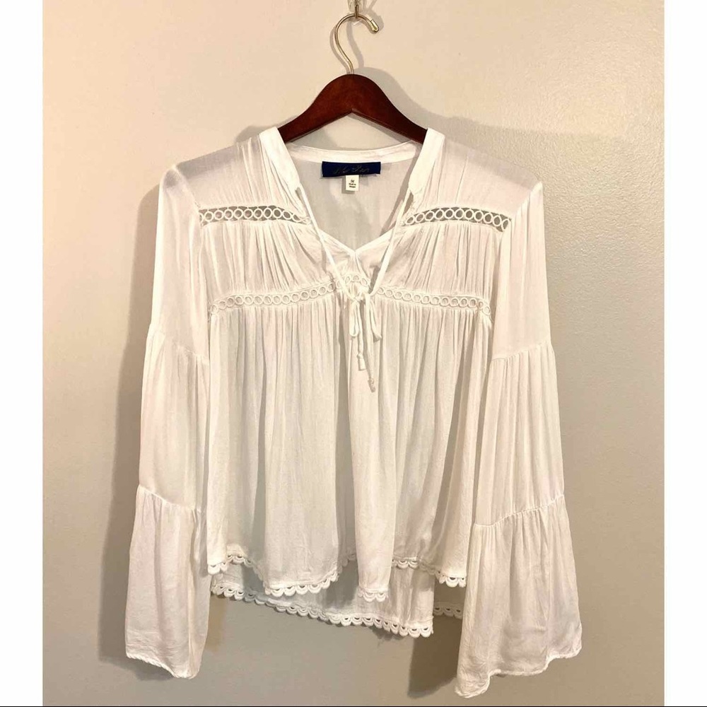 White flowy blouse